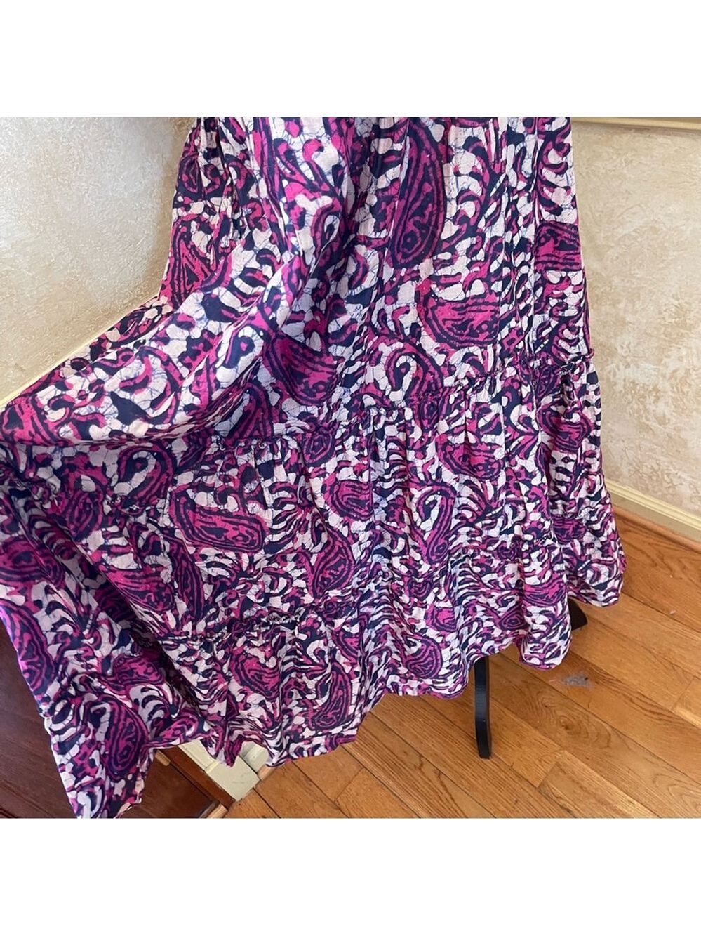 House of Harlow 1960 floral midi/maxi poplin cotton dress Sz L Fairy Cottagecore - Picture 11 of 12